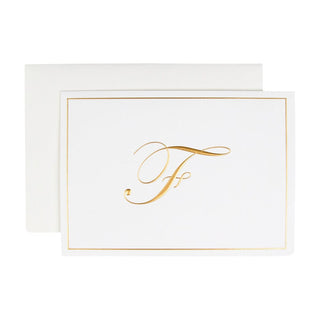 Caspari Gold Embossed Initial Note Initial Notes 8 In Embossed 83632.F
