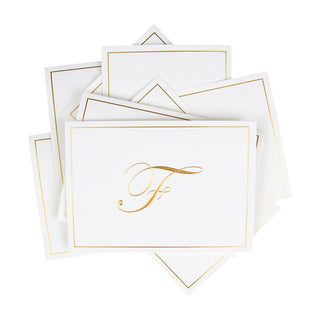 Caspari Gold Embossed Initial Note Initial Notes 8 In Embossed 83632.F
