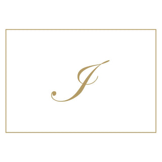 Caspari Gold Embossed Initial Note Initial Notes 8 In Embossed 83632.I