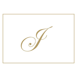 Caspari Gold Embossed Initial Note Initial Notes 8 In Embossed 83632.J