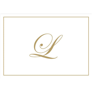 Caspari Gold Embossed Initial Note Initial Notes 8 In Embossed 83632.L