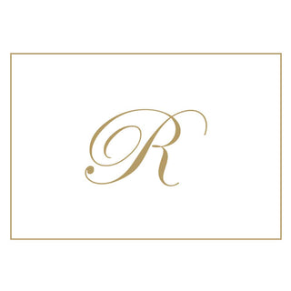 Caspari Gold Embossed Initial Note Initial Notes 8 In Embossed 83632.R