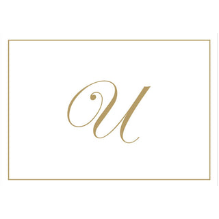 Caspari Gold Embossed Initial Note Initial Notes 8 In Embossed 83632.U