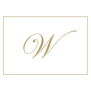 Caspari Gold Embossed Initial Note Initial Notes 8 In Embossed 83632.W