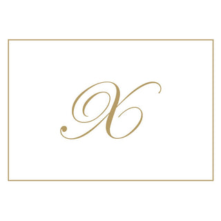 Caspari Gold Embossed Initial Note Initial Notes 8 In Embossed 83632.X