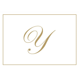 Caspari Gold Embossed Initial Note Initial Notes 8 In Embossed 83632.Y