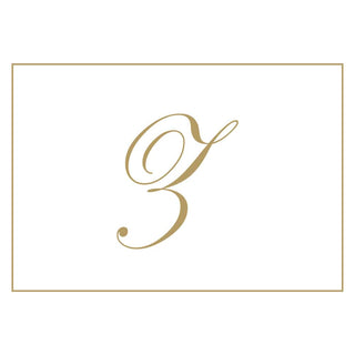 Caspari Gold Embossed Initial Note Initial Notes 8 In Embossed 83632.Z