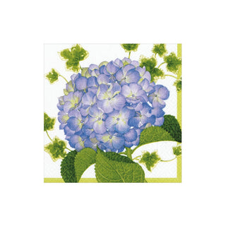 Caspari Hydrangea Recycled Cocktail Napkin - 20 napkins per package 8441EC