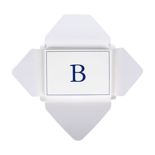 Caspari Navy Embossed Initial Note Initial Notes 8 In Embossed 84600.B