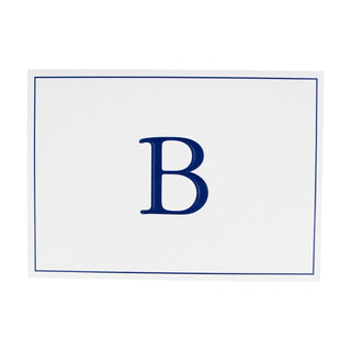 Caspari Navy Embossed Initial Note Initial Notes 8 In Embossed 84600.B
