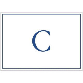 Caspari Navy Embossed Initial Note Initial Notes 8 In Embossed 84600.C