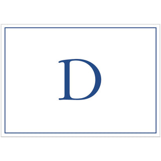 Caspari Navy Embossed Initial Note Initial Notes 8 In Embossed 84600.D