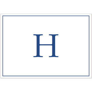 Caspari Navy Embossed Initial Note Initial Notes 8 In Embossed 84600.H