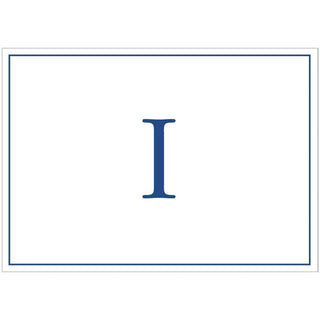 Caspari Navy Embossed Initial Note Initial Notes 8 In Embossed 84600.I