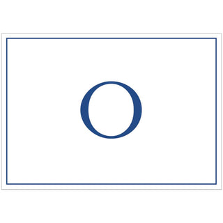 Caspari Navy Embossed Initial Note Initial Notes 8 In Embossed 84600.O