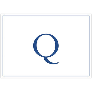 Caspari Navy Embossed Initial Note Initial Notes 8 In Embossed 84600.Q