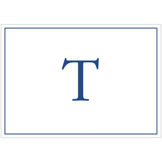 Caspari Navy Embossed Initial Note Initial Notes 8 In Embossed 84600.T