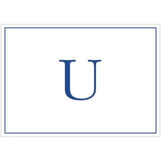 Caspari Navy Embossed Initial Note Initial Notes 8 In Embossed 84600.U