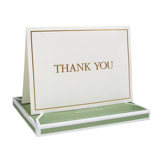 Caspari Thank You Gold Embossed Thank You Notes Boxed 8 In 84643.44B