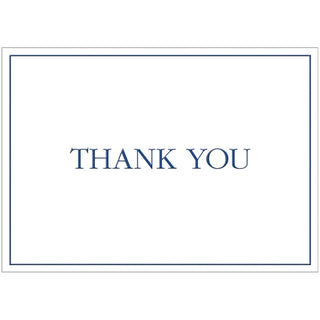 Caspari Thank You Navy Embossed Thank You Notes Boxed 8 In 84644.44B