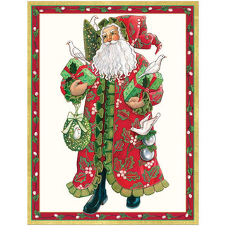 Caspari Holiday Tidings Large Boxed Christmas Cards - 16 Cards and 16 Envelopes 85315