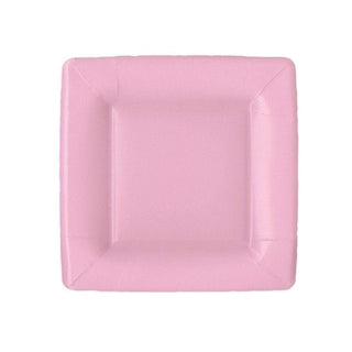 Caspari Grosgrain Light Pink  Sq Salad/Dessert Plates Square 8604SP