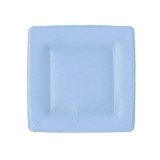 Caspari Grosgrain Lt Blue Sq Salad/Dessert Plates Square 8605SP