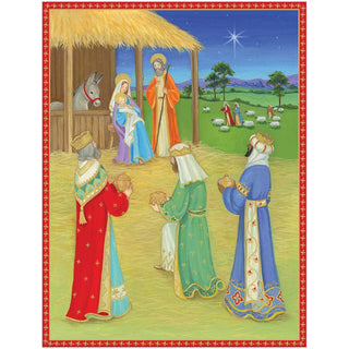 Caspari Nativity Classic Boxed Christmas Cards - includes 15 cards & envelopes 87206