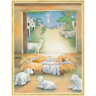 Caspari Sleep in Heavenly Peace Classic Boxed Christmas Cards - includes 15 cards & envelopes 87207