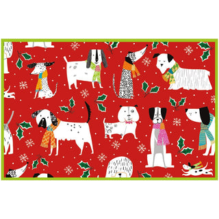 Caspari Christmas Canines Classic Boxed Christmas Cards - includes 15 cards & envelopes 87214