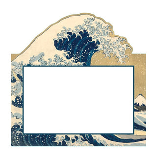 Caspari The Great Wave Gold Place Cards Die Cut Package 8 In 87925P
