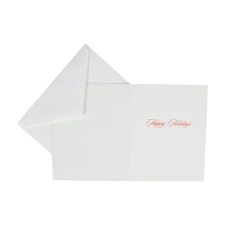 Caspari Wreath And Woodpecker Petite Boxed Christmas Cards - includes 15 cards & envelopes 88003