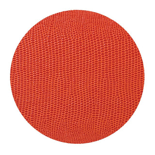 Caspari Orange Lizard Coaster Round 8-In Felt 88080CR