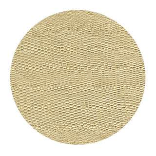Caspari Platinum Lizard Coaster Round 8-In Felt 88088CR