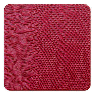 Caspari Cranberry Square Lizard Coasters - set of 8 880895CC