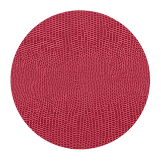 Caspari Cranberry Lizard Coaster Round 8-In Felt 880895CR