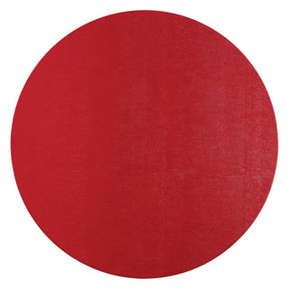 Caspari Cranberry Lizard Ttop Placemat Round Felt 14.5 In Dm 880895PMR