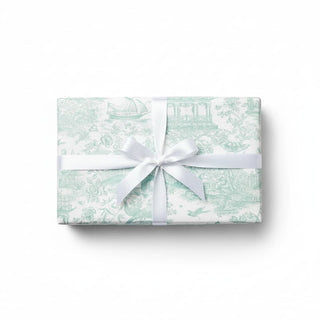 Caspari Chinoiserie Toile Robin's Egg Roll Wrap 30 Inch X 8Ft-2 Inch Core 88123RC