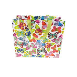 Caspari Butterflies Gift Bag Lg 11 3/4 X 4 3/4 X 10 8819B3