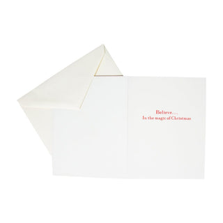 Caspari Santa's Sleigh Boxed Christmas Cards - 15 Christmas Cards & 15 Envelopes 88212