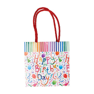 Caspari Happy Birthday Gift Bag Sm Sq. 5 3/4X2 1/2 X 5 3/4 88230B1.5