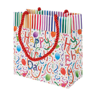 Caspari Happy Birthday Gift Bag Sm Sq. 5 3/4X2 1/2 X 5 3/4 88230B1.5