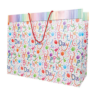 Caspari Happy Birthday Gift Bag Jumbo 20 X 16 X 8 88230B10