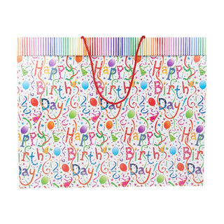 Caspari Happy Birthday Gift Bag Jumbo 20 X 16 X 8 88230B10