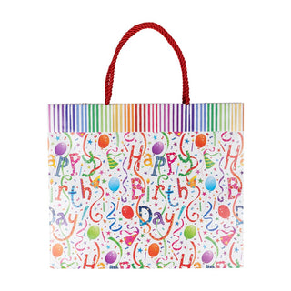 Caspari Happy Birthday Gift Bag Lg 11 3/4 X 4 3/4 X 10 88230B3