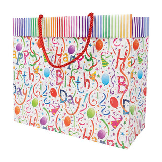 Caspari Happy Birthday Gift Bag Lg 11 3/4 X 4 3/4 X 10 88230B3