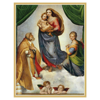 Caspari The Sistine Madonna Boxed Christmas Cards - 16 Cards & 16 Envelopes 88231