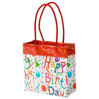 Caspari Happy Birthday Gift Bag Sm Sq. 5 3/4X2 5/8 X 5 3/4 8823B1.5
