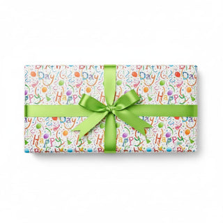 Caspari Happy Birthday  Roll Wrap 30 Inch X 8Ft-2 Inch Core 8823RC