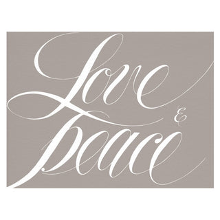 Caspari Love and Peace Large Boxed Christmas Cards - includes 15 cards & envelopes 88306